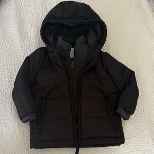Toddler Black Hooded Jacket